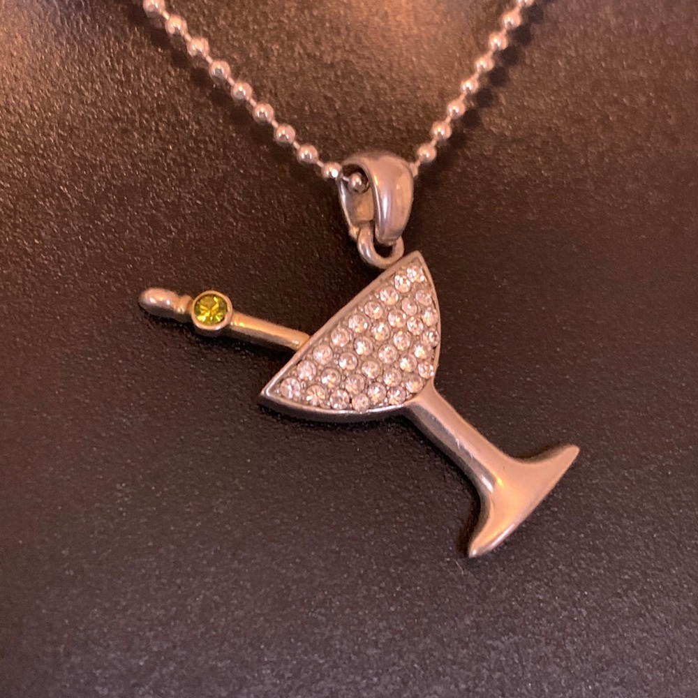 Silver Martini Necklace